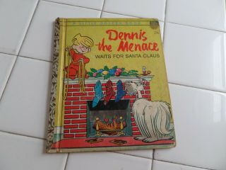 Dennis The Menace Waits For Santa Claus,  A Little Golden Book,  1961 (vintage Child