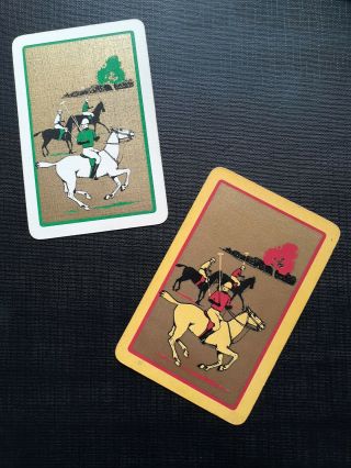 Vintage,  Swap/playing Cards,  Horses,  Polo Players,  Pre - Owned.