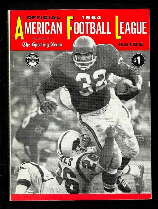 1964 Official The Sporting News American Football League Guide Near