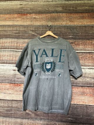 Yale University Bulldogs T Shirt Vintage Galt Sand School Gray Men’s Large