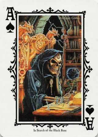 Alchemy Gothic In Search Of The Black Rose Single Playing Card Ace Of Spades