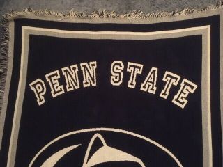 Penn State University Nittany Lions Football Woven Stadium Blanket Rare NCAA 3