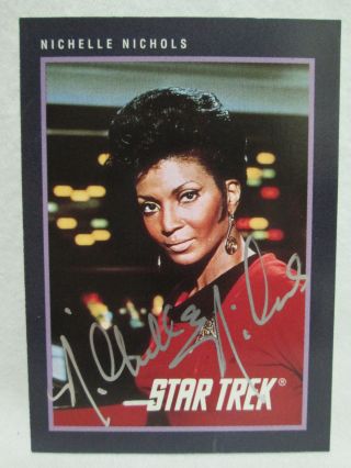 Star Trek Tos Lt.  Uhura Nichelle Nichols Signed 25th Anniversary Trading Card