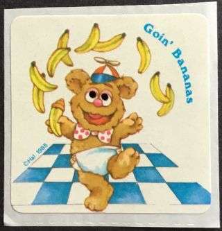 Vintage Scratch & Sniff Stickers - Muppet Babies - Banana 4 - Dated 1985