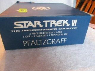 Star Trek Vi Undiscovered Country Buffet Banquet Set Pfaltzgraff Open Box