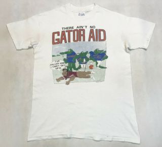 Vintage Hanes Ncaa Florida Gators Football T - Shirt White L Tee Usa