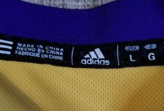 Boys L 14/16 Adidas Lakers Kobe Bryant Basketball Jersey Shirt NBA 24 3
