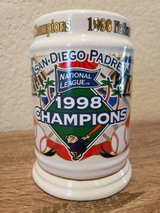 1998 National League Champions San Diego Padres Commemorative Stein Mug