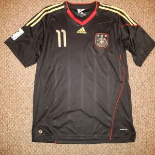 Miroslav Klose 11 2010 S Africa World Cup Germany Black Jersey Adidas Men 