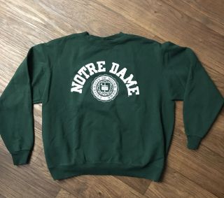 Vintage Champion University Of Notre Dame Crewneck Sweatshirt Size Xl