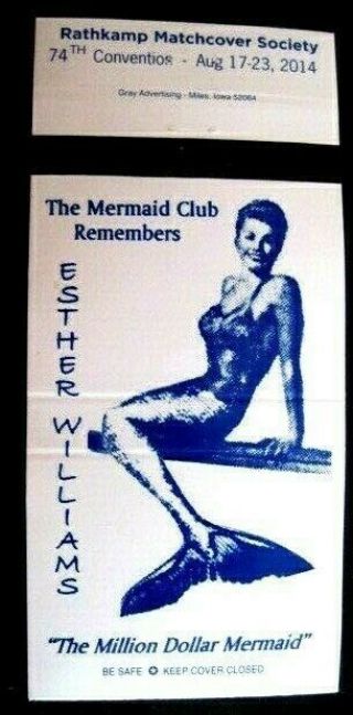 Mermaid Esther Williams The Million Dollar Mermaid Rms 2014 Matchcover