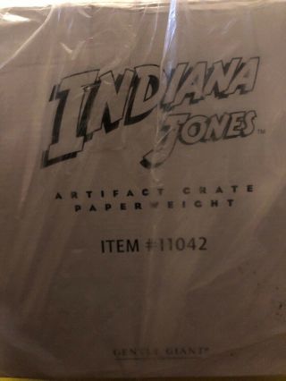 Sdcc Nycc 2008 Gentle Giant Indiana Jones Convention Artifact Crate Paperweight