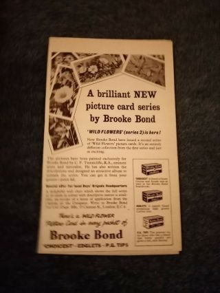 Wtr2 Ephemera 1959 Advert Brooke Bond Wild Flowers Series 2