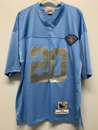 Barry Sanders Detroit Lions 1994 Throwback Jersey 50 75th Anniv.  Mitchell Ness