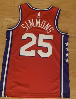 Nike NBA Ben Simmons Philadelphia 76ers Swingman Jersey Mens Medium 2