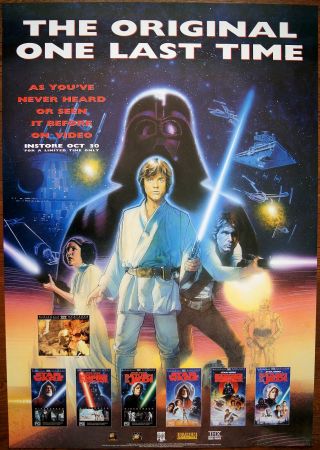 Us 1 - Sheet George Lucas =star Wars= 1995 Cbs/fox Advertising Illustration Poster