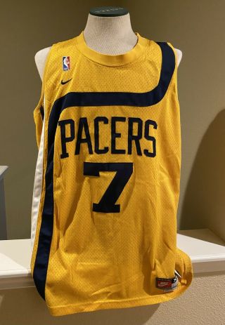 Nike Nba Indiana Pacers Jermaine O’neal 7 Jersey Adult Size Xl Yellow