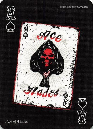 Alchemy England Gothic 1977 Single Swap Playing Card Ace Of Hades (spades)
