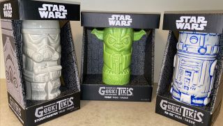 Star Wars Geeki Tiki Mugs Yoda Stormtrooper R2d2 Set Of 3 In Boxes