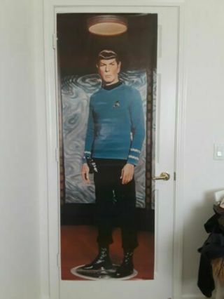 Vintage 1976 And Star Trek Spock 6 Foot Door Poster