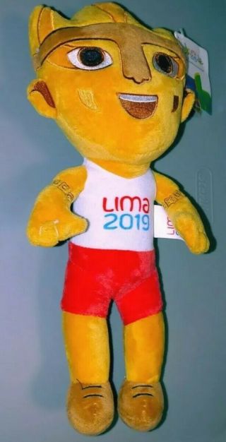 Pan American Games 2019 Lima Mascot Plush Milco Doll 12 " H Plush