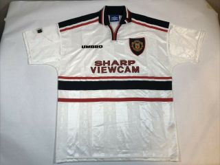 Vintage Umbro Manchester United Away Jersey 1997 - 1999 Size Xl