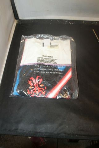 1999 Star Wars Celebration Denver Colorado Large T - Shirt In Plastic L Rare