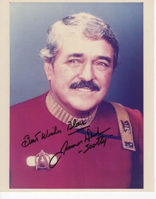 James Doohan Star Trek Scotty Autograph Hand Signed 8x10 Photo