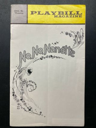 No,  No,  Nanette,  Playbill (martha Raye,  Bobby Van),  Homosexuality On Broadway