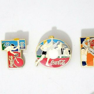 1996 Atlanta Olympics Torch Relay Coca Cola 10 Pin Set Limited Edition /3000 3