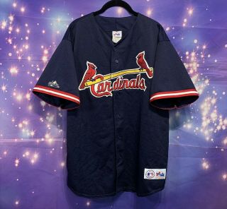 Vintage 90’s Majestic Sewn St Louis Cardinals Mark Mcgwire Jersey Xl