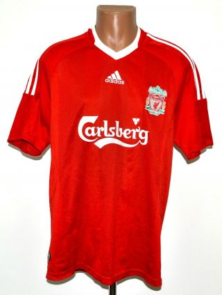 Liverpool 2008/2010 Home Football Shirt Jersey Adidas Size L Adult