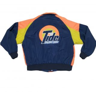 Vintage 90s Nascar Tide Racing Team Windbreaker Jacket Men 