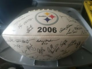 2006 Pittsburgh Steelers Facsimile Team Signed Autographed Football