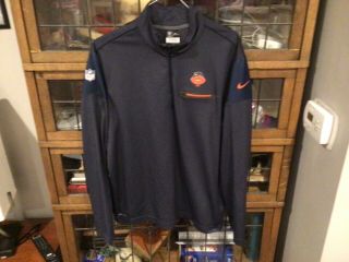 Chicago Bears Nike Onfield Dri Fit 1/4 Zip Pullover Shirt Sz L - Cool