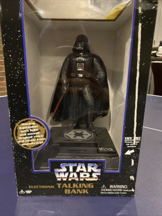 Nib Darth Vader Talking Bank Star Wars Toy Bank