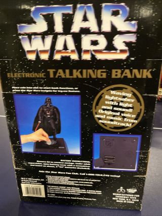 Nib Darth Vader Talking Bank Star Wars TOY BANK 3