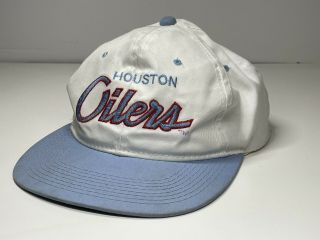 Sports Specialties Houston Oilers Vintage Nfl White And Blue Snapback Hat