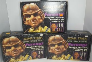 1994 Startrek Deep Space 9 (nine) Ferengi Headpiece & Make - Up Kit – Rare Htf