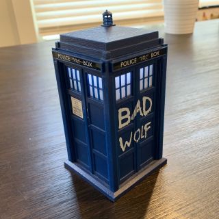 Doctor Who Bad Wolf Tardis Portable Speaker With Led’s And Sound Effects