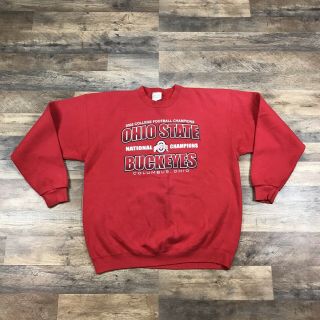 Vintage Osu Ohio State University Buckeyes Crewneck Sweatshirt Pullover 2x Xxl