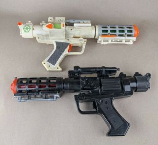 Star Wars 2004 Lucasfilm Stormtrooper & Clone Wars Blaster Rifle Gun Laser Sound