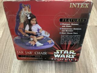 Rare 90’s Vintage Star Wars Jar Jar Binks Inflatable Chair - Factory Toy 2