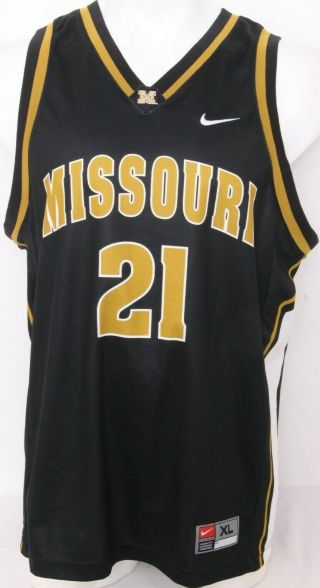 University Of Missouri Mizzou Tigers 21 Nike Team Basketball Jersey Men 