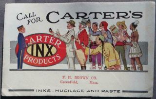 Colorful Advertising Blotter,  Carter 