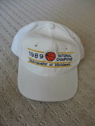 U Of Michigan Basketball 1989 National Championship Snapback Hat The Game