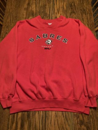 Vintage Buffalo Sabres Crewneck Sweatshirt 90’s Goathead Lee Sport Xl Stitched