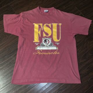 Vintage 90s Fsu Florida State Seminoles Football Pinstripe T - Shirt Size Xl