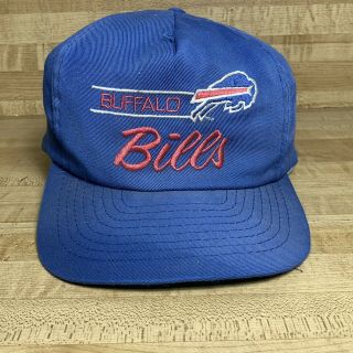 Vintage 90’s Nfl Buffalo Bills Snapback Hat Annco Jim Kelly Era Blue