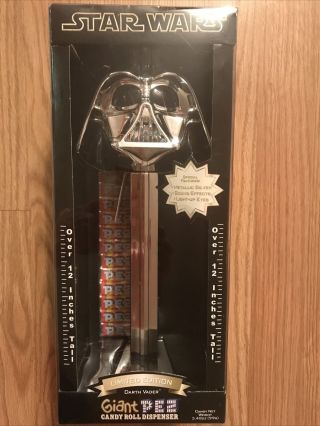 Star Wars Giant Pez Candy Roll Dispenser Darth Vader Silver Limited Edition 2005